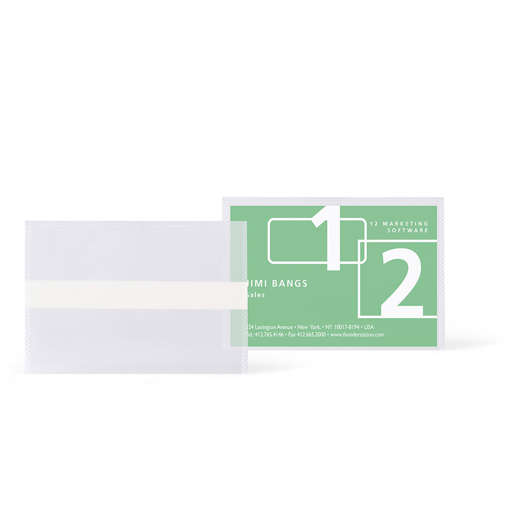 Self-adhesive Business Card Pockets, Biodegradable - 3L Office