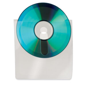 Selvklæbende CD/DVD-lommer med fingerhul