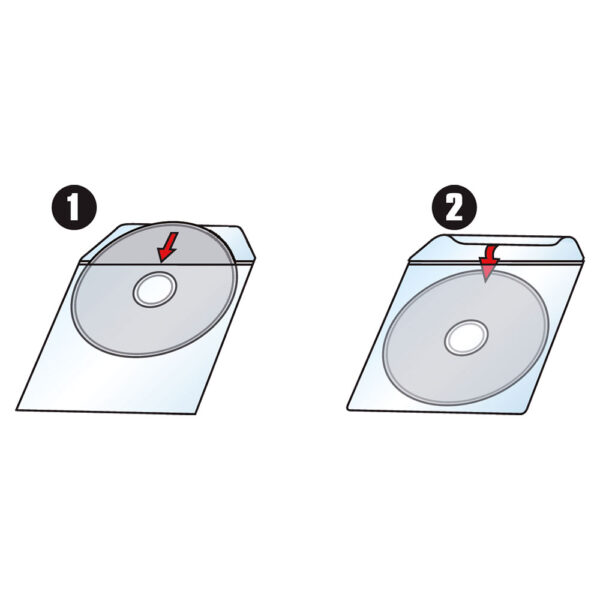 Bionedbrydelige CD/DVD-lommer med lukkeflap