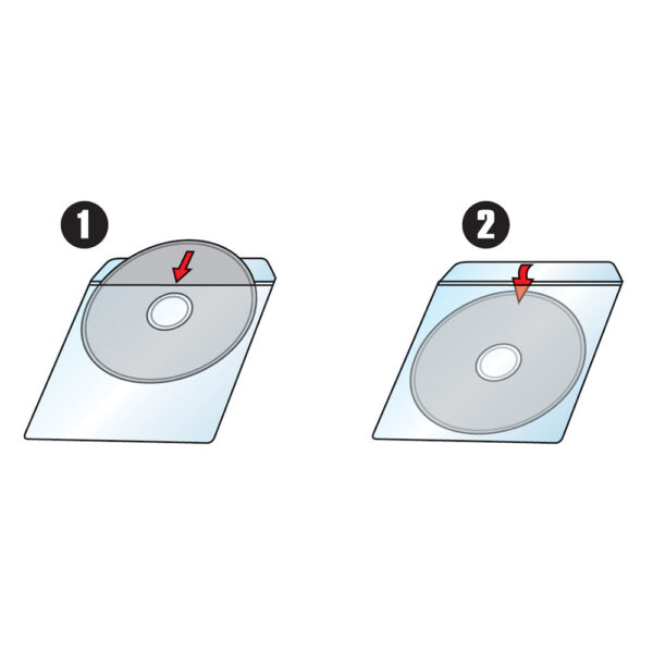 Non-adhesive CD-DVD Pockets