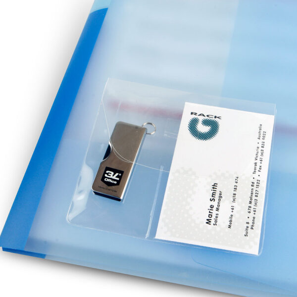 Self-adhesive USB Business Card Pockets